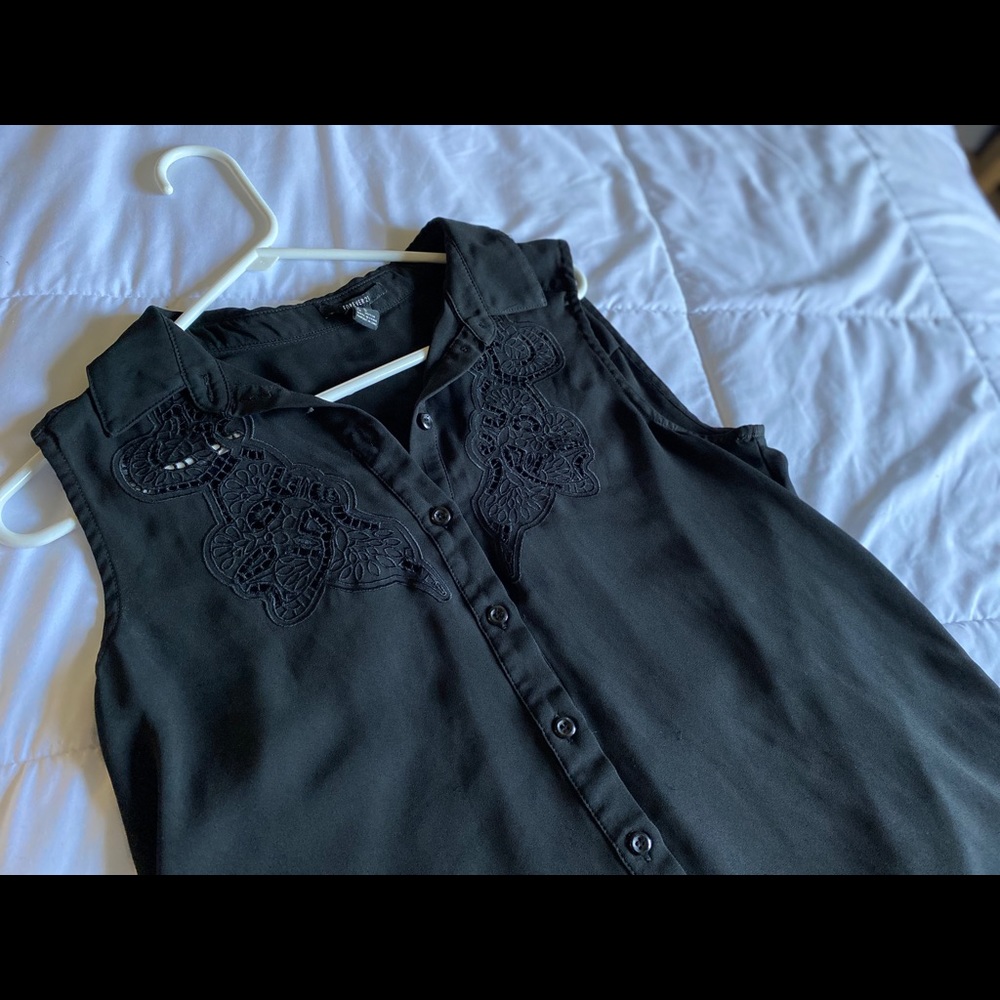 Forever 21 Black Lace Tank Top